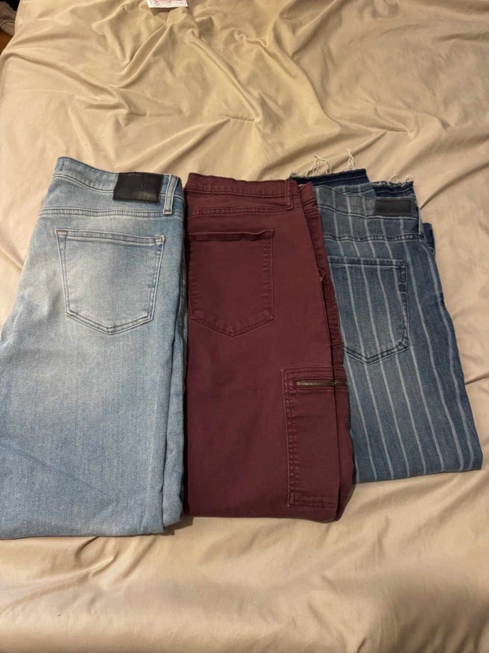 Size 14 Denim Bundle, 2 pair Express, 1 pair plum Banana Republic denim